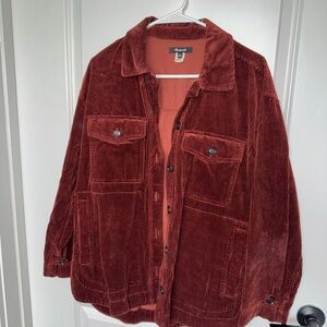 Madewell Corduroy Jacket in Deep Red